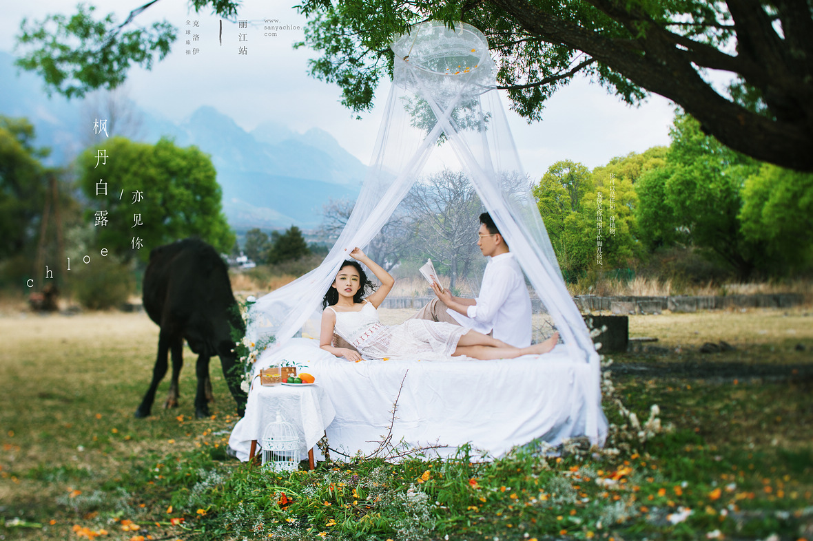「煮茶賞花 擁抱自然」的婚紗照，才是真正的詩和遠(yuǎn)方